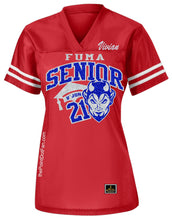 Load image into Gallery viewer, FUMA Senior Mom Football Jersey - Red / S - Red / M - Red / L - Red / XL - Red / 2X - Red / 3X - Red / 4X
