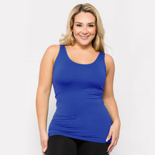 Load image into Gallery viewer, Plus Size Long Waist One Size Fits Tank Top - Royal