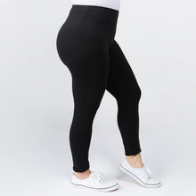 Load image into Gallery viewer, Plus Size Peach Skin 3in Waist Legging - Black