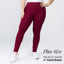 Load image into Gallery viewer, Plus Size Peach Skin 3in Waist Legging