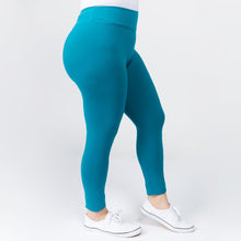 Load image into Gallery viewer, Plus Size Peach Skin 3in Waist Legging - Teal
