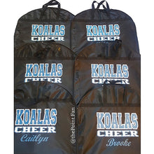 Load image into Gallery viewer, Custom Cheer Team Garment Bag - Block Letters