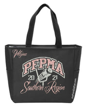 Load image into Gallery viewer, PFPMA Southern Region Zipper Tote - Pink In Diamond Silver