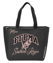 Load image into Gallery viewer, PFPMA Southern Region Zipper Tote - Diamond Black on Rose Gold