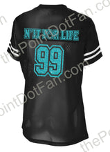 Load image into Gallery viewer, NFL Sisters In Service Members Glitter Football Jersey