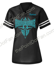Load image into Gallery viewer, NFL Sisters In Service Members Glitter Football Jersey