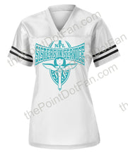 Load image into Gallery viewer, NFL Sisters In Service Members Glitter Football Jersey