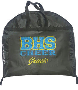 Custom Cheer Team Garment Bag - Foil Block Letters