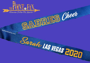 Sabres Cheer Team Glitter Lanyards