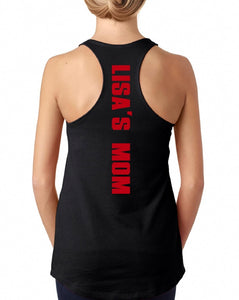 Panthers Cheer Mom Racerback Tank