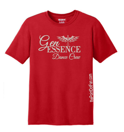 Gen Essence NS Logo Glitter T-Shirt-Red