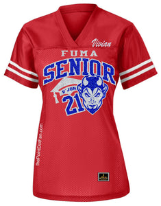 FUMA Senior Mom Football Jersey - Red / S - Red / M - Red / L - Red / XL - Red / 2X - Red / 3X - Red / 4X