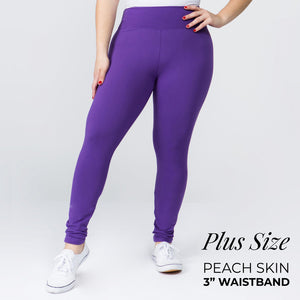 Plus Size Peach Skin 3in Waist Legging