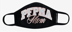 PFPMA Cotton Adult Mask - Glitter on Metallic Rose Gold