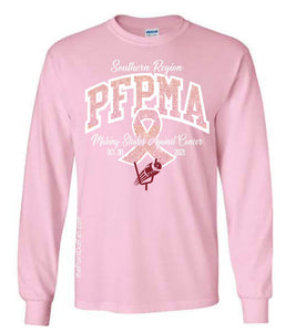 PFPMA Southern Region Cancer Ass. Walk Long Sleeve Pink Tee