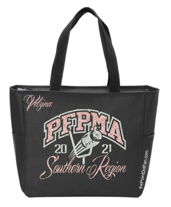 PFPMA Southern Region Zipper Tote - Pink In Diamond Silver