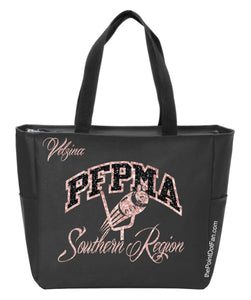 PFPMA Southern Region Zipper Tote - Diamond Black on Rose Gold
