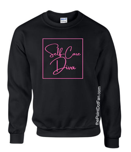 Self Care Diva Squared Neon Crew Sweatshirt